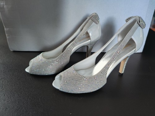 Peeptoe silber strass - peeptoe, 38