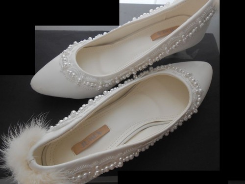Brautschuhe weiß - 40,,
