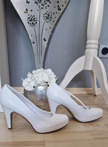 Weisse pumps brautschuhe - weisse, gr.37