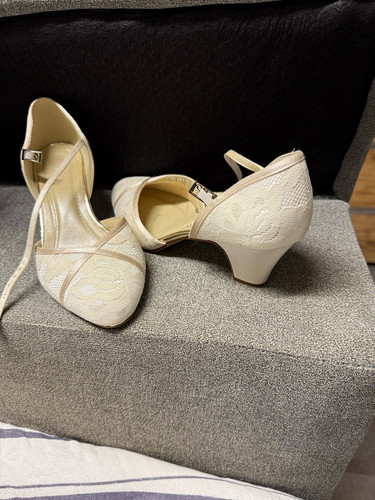 Damen brautschuhe weiß beige - brautschuhe, weiß/beige